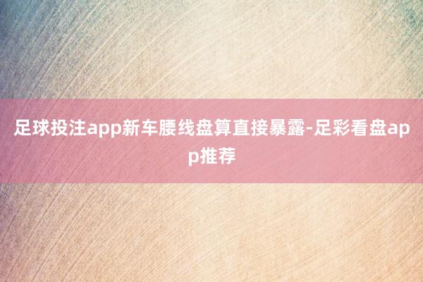 足球投注app新车腰线盘算直接暴露-足彩看盘app推荐